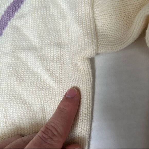 *spot* NWT Revolve x Lovers + Friends Caroline Sweater in ivory/purple| Size XS - Picture 9 of 11